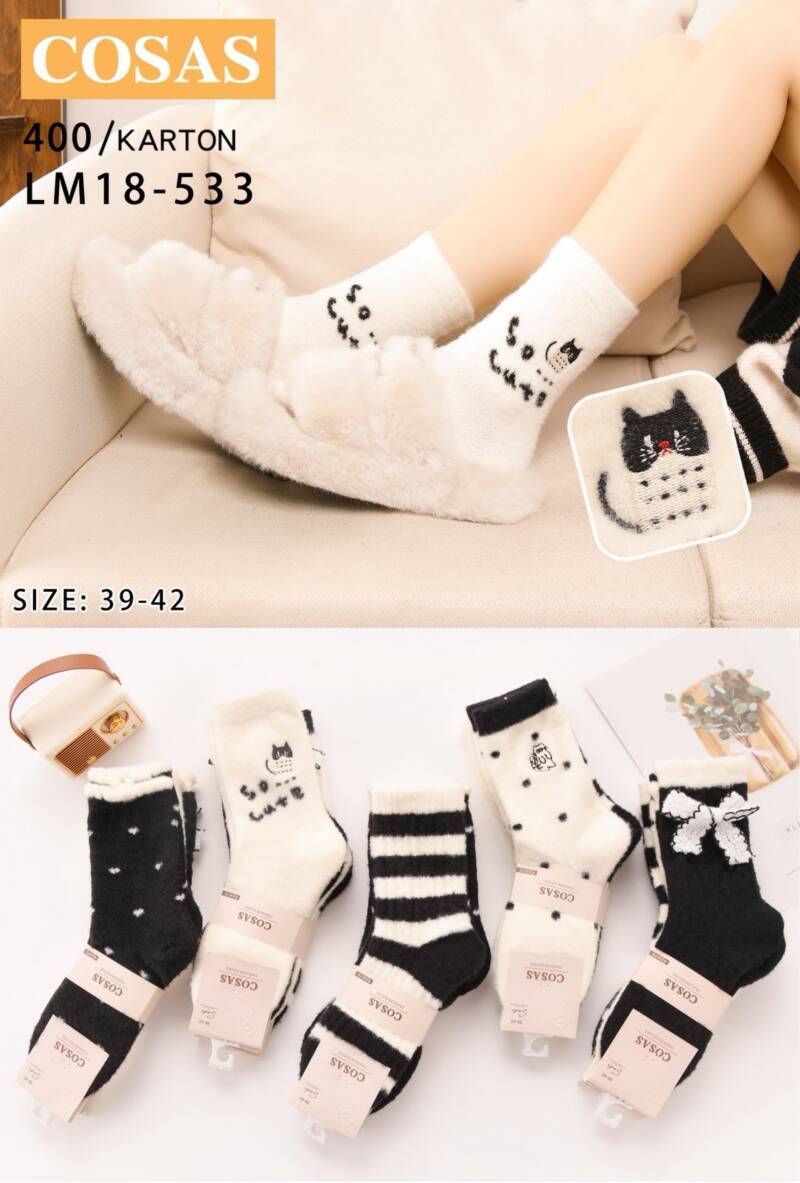 Skarpety damskie Roz 39-42, Mix kolor Paczka 40 szt